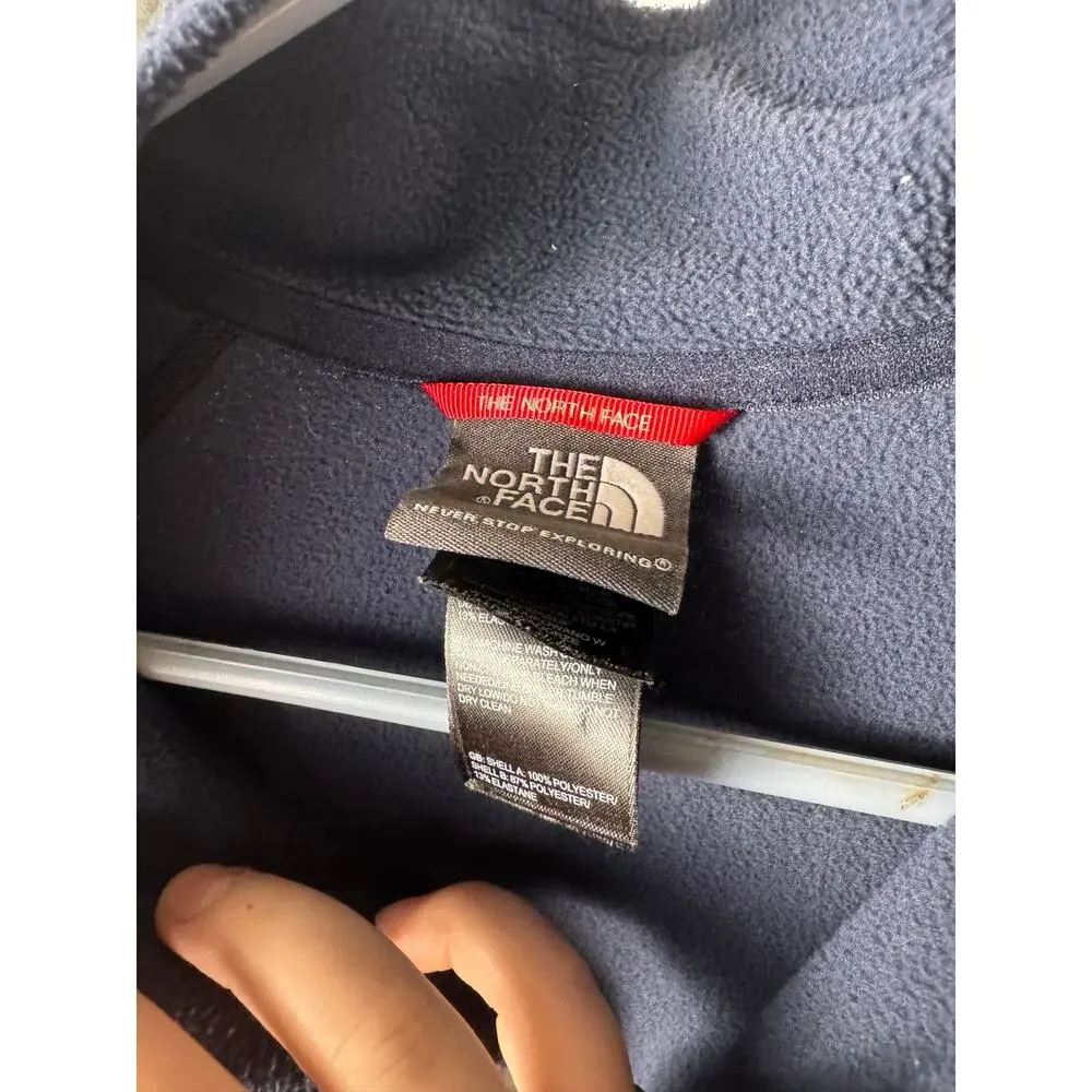 the north face men’s m flashdry fleece 1/4 zip pullover navy blue